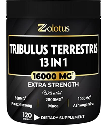 13in1 Tribulus Terrestris Capsules - 16000mg Per Serving with Maca, Horny Goat Weed Zolotus uk supplements