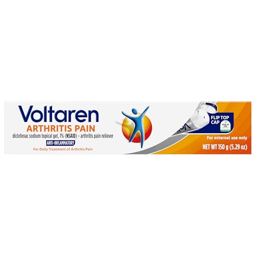 Voltaren Arthritis Pain Relief Gel, Diclofenac Sodium, 1% (NSAID), Clinically Proven Powerful Pain Reliever with Easy Open Flip Top Cap, No Prescription Needed, 5.3oz Voltaren uk supplements