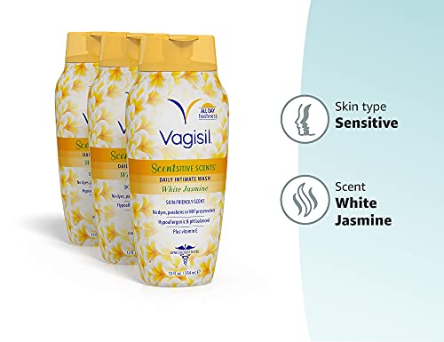 Vagisil Feminine Wash for Intimate Area Hygiene, Scentsitive Scents, pH Balanced and Gynecologist Tested Vagisil uk supplements