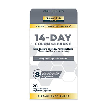 Nature's Lab Gold 14 Day Colon Cleanse* - Blend of Probiotics, Fiber, Flavonoids Nature's Lab uk supplements