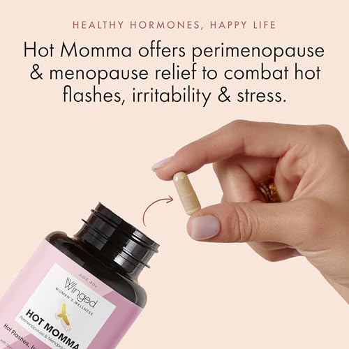 Winged Wellness Hot Momma, Perimenopause & Menopause Supplement - Vegan Menopause Winged Wellness uk supplements