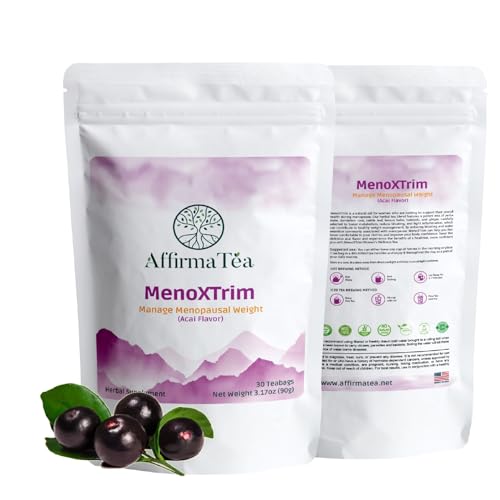 AffirmaTea’s MenoXTrim MAX ACAI Flavor | Menopause Weight & Metabolism Management AffirmaTea uk supplements