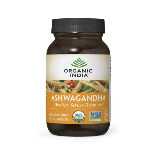 ORGANIC INDIA Ashwagandha Herbal Supplement - Vegan, Gluten-Free, Kosher ORGANIC INDIA uk supplements