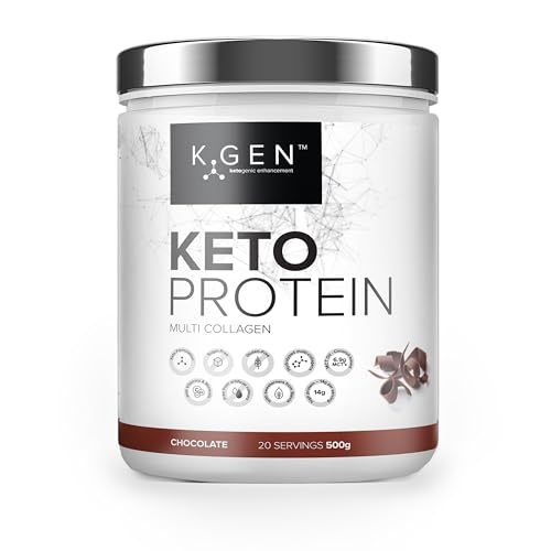 K-GEN™ Keto Collagen Protein Powder Natural Multi Collagen Chocolate Blend, Coconut MCT Vitamin C+B6 K GEN ketogenic enhancement uk supplements