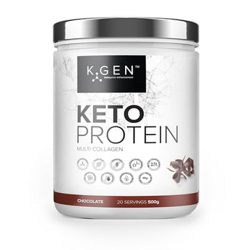 K-GEN™ Keto Collagen Protein Powder Natural Multi Collagen Chocolate Blend, Coconut MCT Vitamin C+B6 K GEN ketogenic enhancement uk supplements