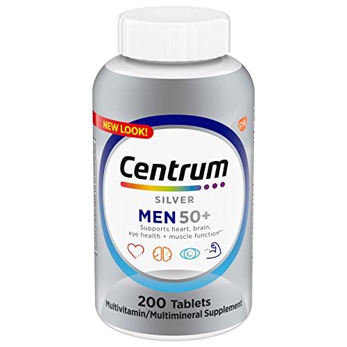 Centrum Silver Men's 50+ Multivitamin with Vitamin D3, B-Vitamins, Zinc for Memory Centrum uk supplements