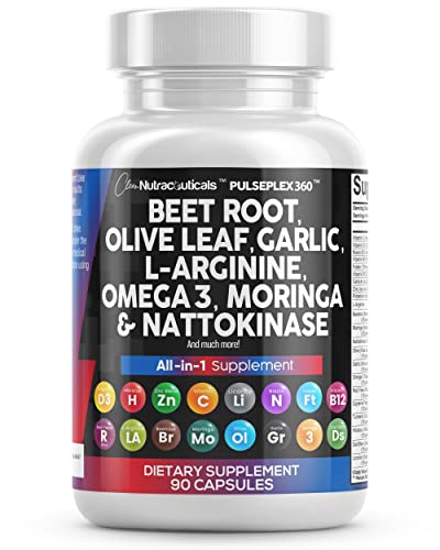 Beet Root Capsules 6000mg Olive Leaf 6000mg Nattokinase 4000 FU Clean Nutraceuticals uk supplements
