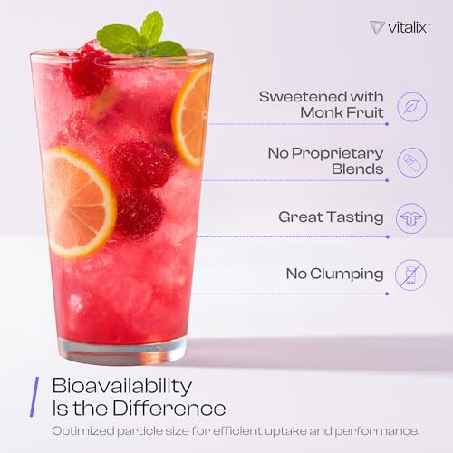 NutraVōs Vitalix – Cortisol Reducer & Adaptogen Drink Mix with Ashwagandha KSM 66, Magnesium Glycinate 200mg, L-Theanine 200mg, Vitamin C 500mg & Electrolytes – Raspberry Lemonade – 30 Servings NutraVōs uk supplements