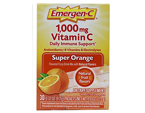 Emergen-C Super Orange Vitamin C - 30 Count (Pack of 4) (Packaging may vary) Emergen-C uk supplements