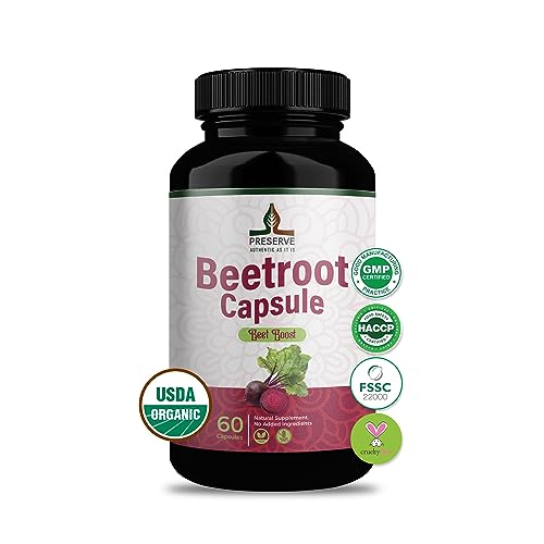 PRESERVE Organic Beetroot casules 16,000mg Per Serving, Natural Monthly Supplement PRESERVE uk supplements