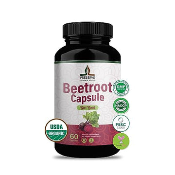 PRESERVE Organic Beetroot casules 16,000mg Per Serving, Natural Monthly Supplement PRESERVE uk supplements