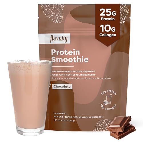 FlavCity Protein Powder Smoothie, Chocolate - 100% Grass-Fed Whey Protein Smoothie FlavCity uk supplements