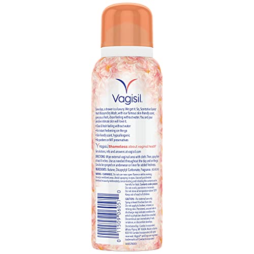 Vagisil Scentsitive Scents Feminine Dry Wash Deodorant Spray for Women, Gynecologist Tested Vagisil uk supplements