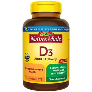 Nature Made Vitamin D3 2000 IU (50 mcg), Dietary Supplement for Bone, Teeth Nature Made uk supplements