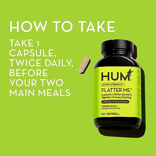 HUM Flatter Me Supplement for Daily Bloating - 18 Full Spectrum Digestive HUM uk supplements