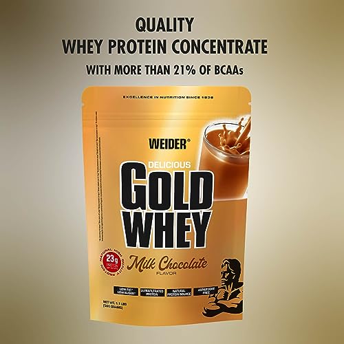 Weider Gold Whey (500g) Milk Chocolate Flavour. Ultrafiltrated Proteins from 100% Whey Protein Weider uk supplements
