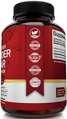 Apple Cider Vinegar Capsules with The Mother - 120 Vegan ACV Pills NutriFlair uk supplements