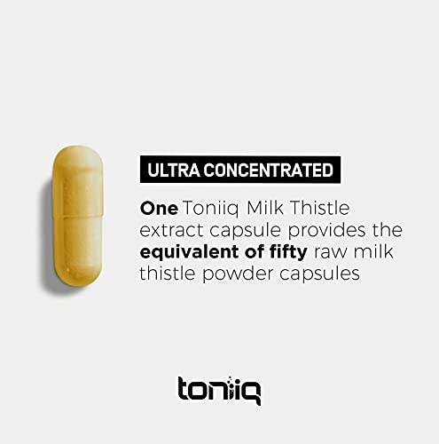 Toniiq Ultra High Strength Milk Thistle Capsules - 25,000mg 50x Concentrated Extract Toniiq uk supplements