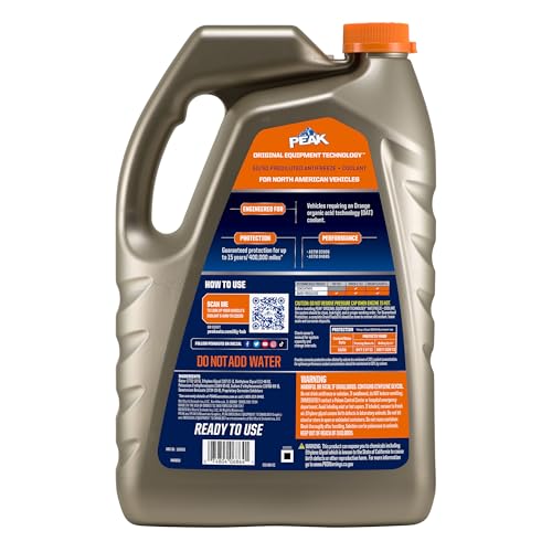 PEAK OET Extended Life Orange 50/50 Prediluted Antifreeze/Coolant for North American Vehicles, 1 Gal. PEAK uk supplements