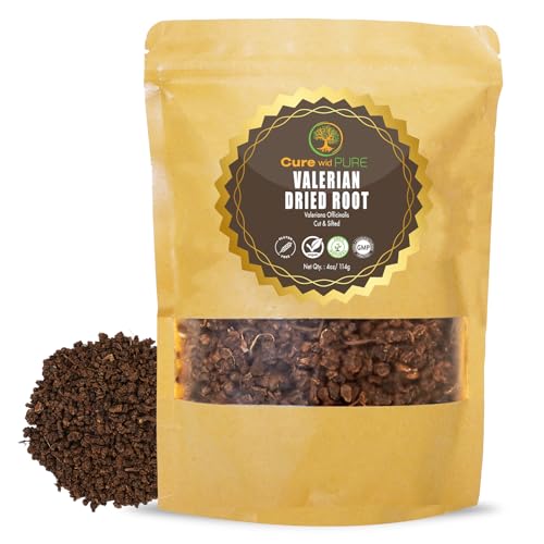 Cure wid Pure Organic Valerian Root Tea - Cut,Sifted & Non-Irradiated Valerian Tea Promotes Cure wid Pure uk supplements