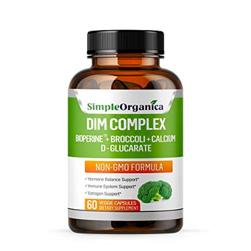 Simple Organica DIM Supplement for Women and Men 300mg with BioPerine, Broccoli Simple Organica uk supplements