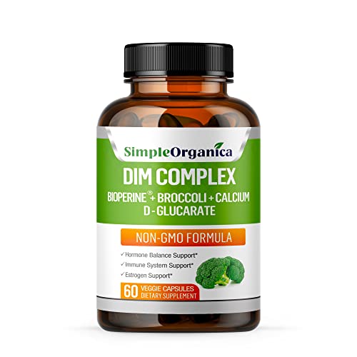 Simple Organica DIM Supplement for Women and Men 300mg with BioPerine, Broccoli Simple Organica uk supplements