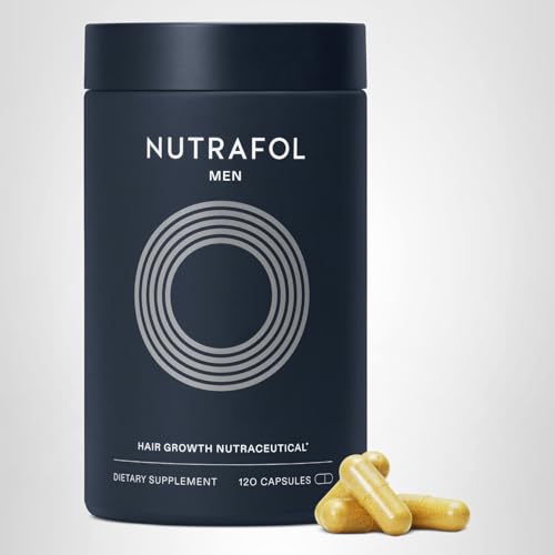 Nutrafol Men's Hair Growth Supplements, Clinically Tested for Visibly Thicker Hair and Scalp Coverage, Dermatologist Recommended - 1 Month Supply Nutrafol uk supplements