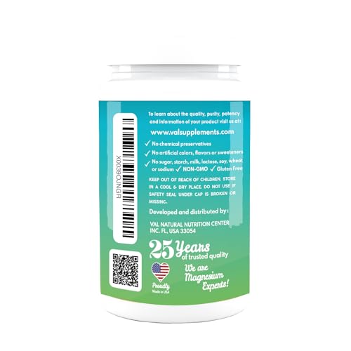 VAL Triple Magnesium Complex 400mg (Glycinate, Taurate & Citrate) for Muscle Relaxation, Sleep & Calm Energy, Vegan, Non-GMO, 90 Capsules VAL uk supplements