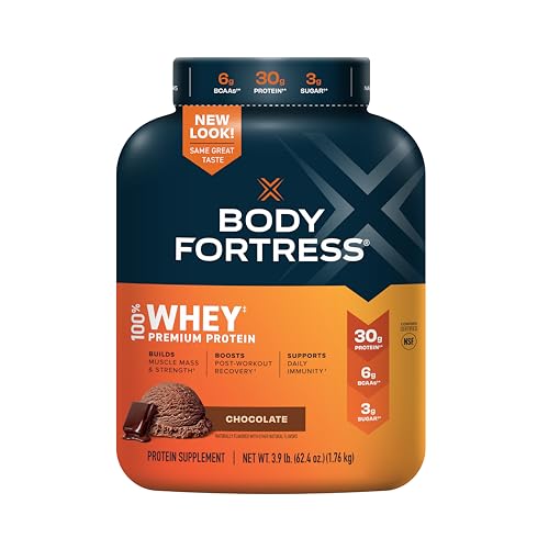 Body Fortress 100% Whey, Premium Protein Powder, Chocolate, 3.9lbs Packaging May Body Fortress uk supplements