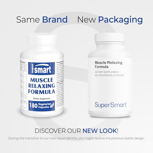 Supersmart - Muscle Relaxing Formula (Advanced Complex) - with Magnesium, Calcium, Vitamin E, Plants Extracts | Non-GMO & Gluten Free - 180 Vegetarian Capsules Supersmart uk supplements