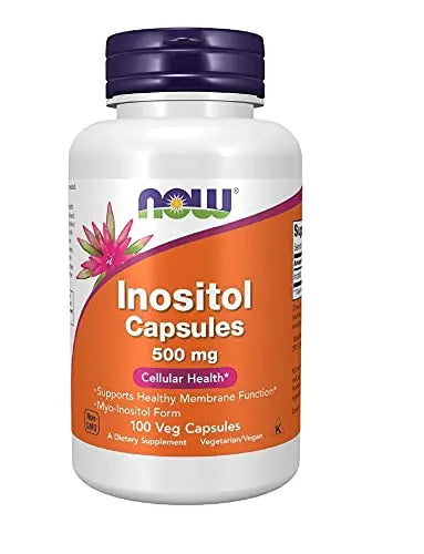 NOW Foods Foods Inositol 500mg,100 Capsules (Pack of 3) NOW Foods uk supplements