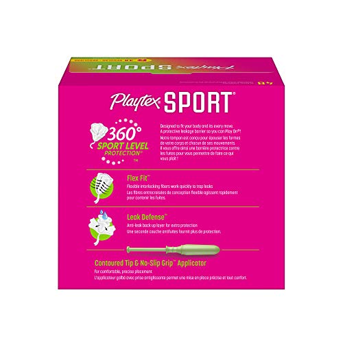 Playtex Sport Tampons, Regular Absorbency, Fragrance-Free - 48ct (Packaging May Vary) PLAYTEX uk supplements