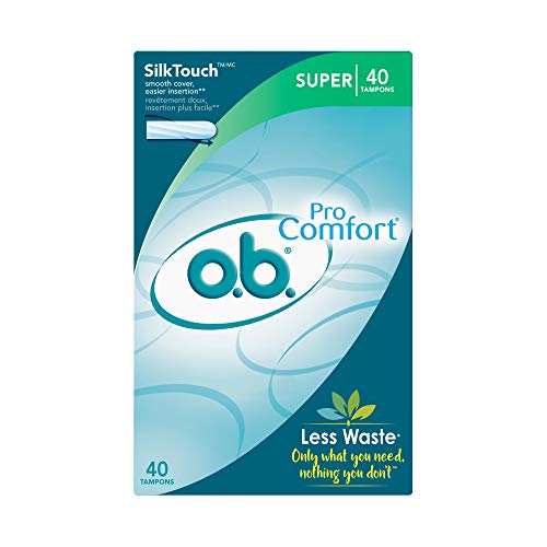 o.b. Pro-Comfort Non-Applicator Tampons, Super Absorbancy, 40 Count (Pack of 1) o.b. uk supplements