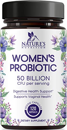 Probiotics for Women 4-in-1, 50 Billion CFU + Prebiotics, Vaginal Women's Probiotic Nature's Nutrition uk supplements