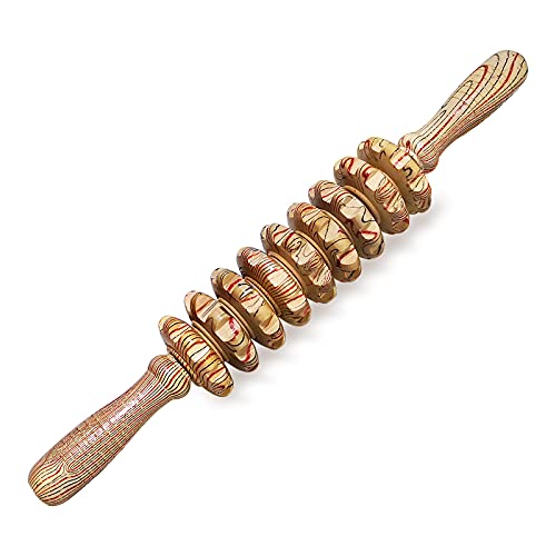 Deston Wooden Massager Handheld Roller Trigger Point Massager Stick for Fascia, Cellulite Deston uk supplements