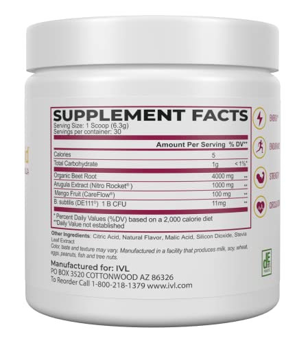 IVL - CircuMax Gold - Nitric Oxide Supplement Powder Boost - Organic Beets - Beetroot IVL uk supplements