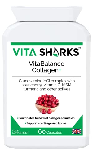 VitaBalance Collagen+ 60 Capsules for Skin, Hair, Nails, Joints & Connective Tissue Vita Sharks uk supplements