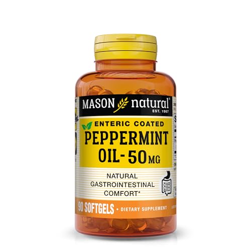 MASON NATURAL Peppermint Oil 50 mg Enteric Coated - Natural Gastrointestinal Comfort MASON NATURAL uk supplements