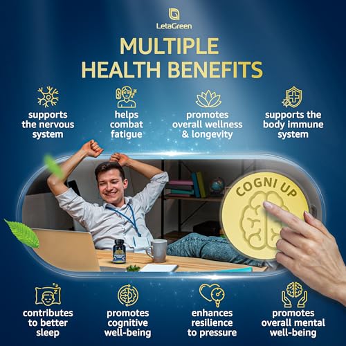 LetaGreen Organic Lions Mane Supplement Capsules - 120 Real Mushrooms Lion's Mane LetaGreen uk supplements