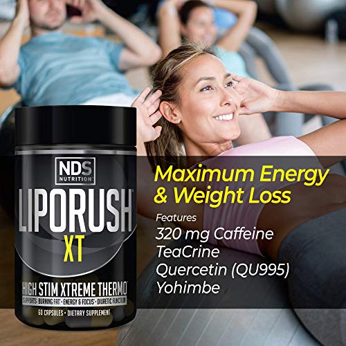 LIPORUSH NDS Nutrition XT - Concentrated Thermogenic with L-Carnitine & Teacrine LIPORUSH uk supplements