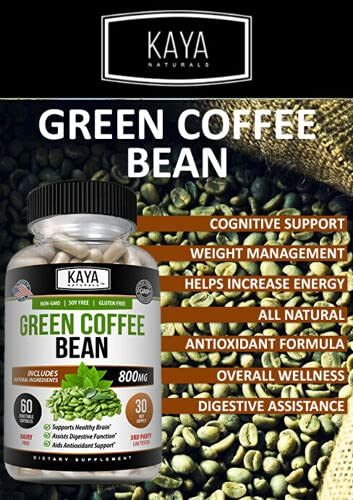 Kaya Naturals Green Coffee Bean 60ct - Weight Management Kaya Naturals uk supplements