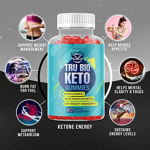 Rillvo TruBio Keto ACV Gummies - Advanced Formula Tru Bio (60 Gummies), fewnt Rillvo uk supplements