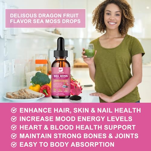 3000mg Sea Moss Liquid Drops - Organic Black Seed Oil & Irish Sea Moss B BEWORTHS uk supplements