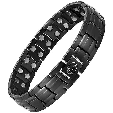 JEROOT Magnetic Bracelets for Men, Pure Titanium Double Row Strong Magnets JEROOT uk supplements