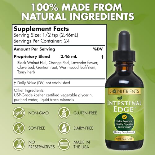 Go Nutrients Intestinal Edge Gut Detox Cleanse for Humans: Enhance Digestive Go Nutrients uk supplements