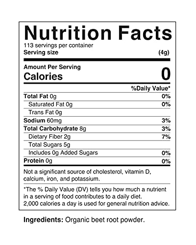 2 Pack - Nova Nutritions Certified Organic Beet Root Powder 16 OZ (454 gm) - Nitric Oxide Nova Nutritions uk supplements