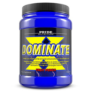 Pride Nutrition Dominate X Pre Workout Supplement - 500g Nitric Oxide & Creatine Pre Pride Nutrition uk supplements