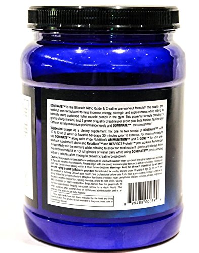 #1 Pre Workout - Dominate X 500g- Best Nitric Oxide & Creatine Pre-Workout Formula Pride Nutrition uk supplements
