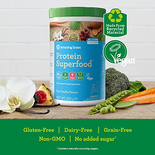 Amazing Grass Protein Superfood, Organic Vegan Protein Powder with Fruit and Vegetables Amazing Grass uk supplements