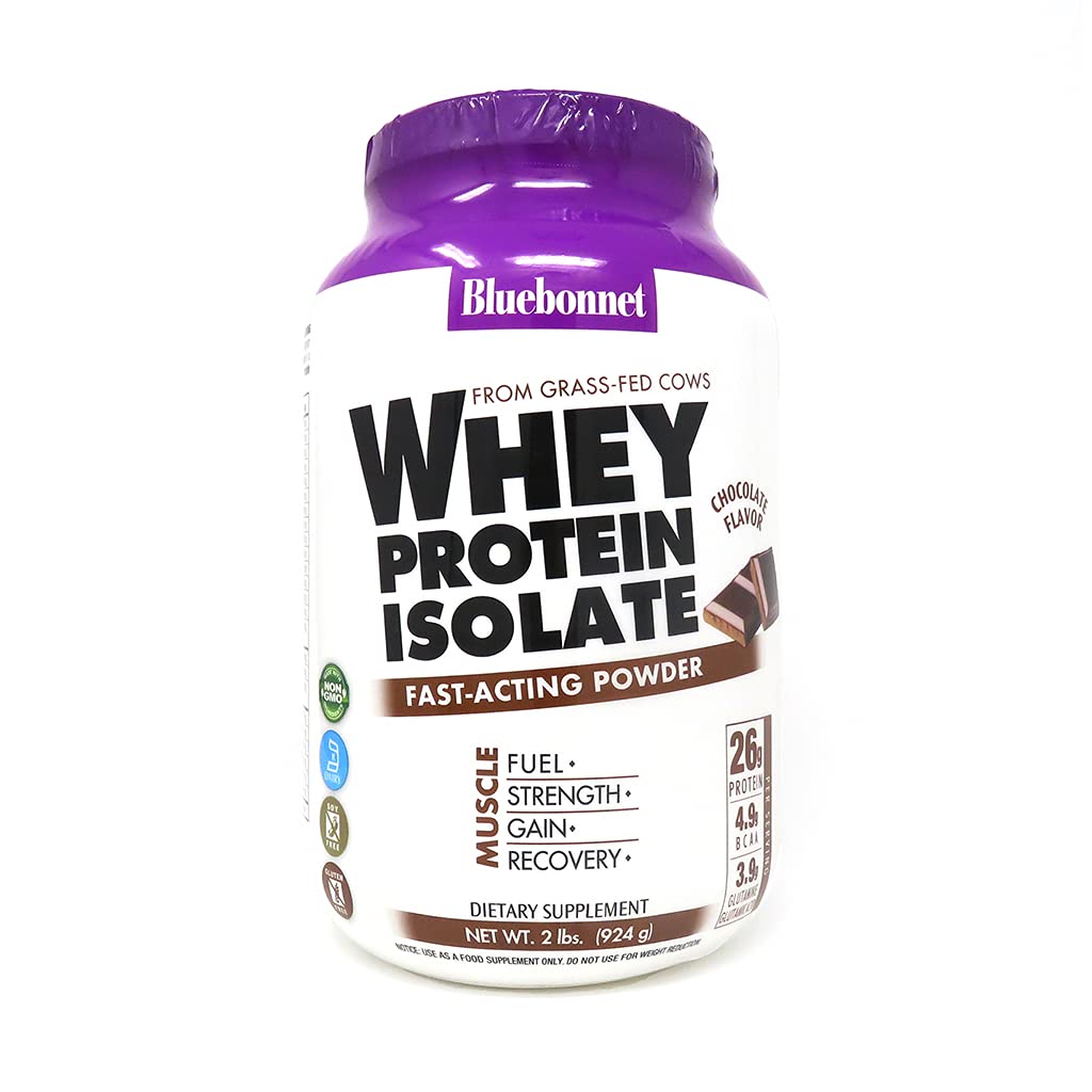 BlueBonnet 100% Natural Whey Protein Isolate Powder, Chocolate, 2 Pound Bluebonnet uk supplements